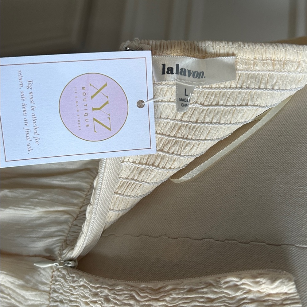 NWT Lalavon Cream Maxi Dress - Picture 6 of 10